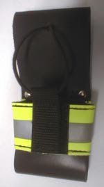 Leather radio case with fluorescent strip