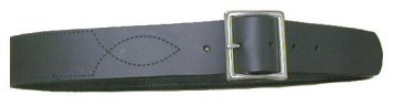 Semi-doubled leather belt 1 ½ inche