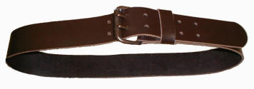   1 1/2" astro leather belt with two prong buckle 