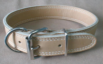  Double Leather Collar 1 1/2" X 28"