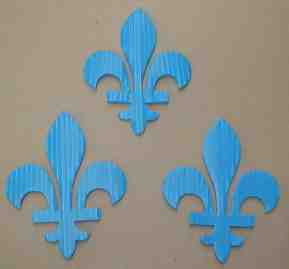  Small Fleur de Lys 6" X 5".  Comes in packs of 6