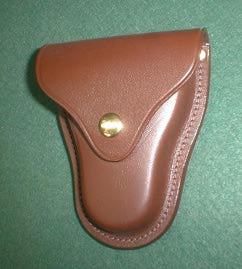 Handcuff holster, brown leather