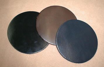  Round Genuine Leather Coasters
