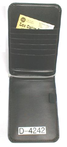 Black vinyl notepad Case for 5 'by 7' 6 card pockets