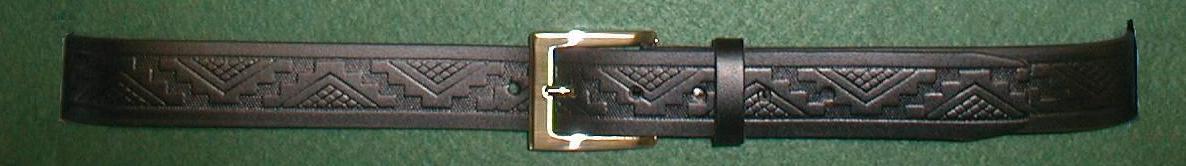 Belt 1 3/16 in genuine leather printed