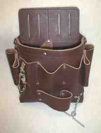   Electrical Pouch in heavy leather with 16 compartments