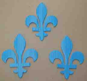    Fleur de lys petite 6" par 5" paquet de 6 unités