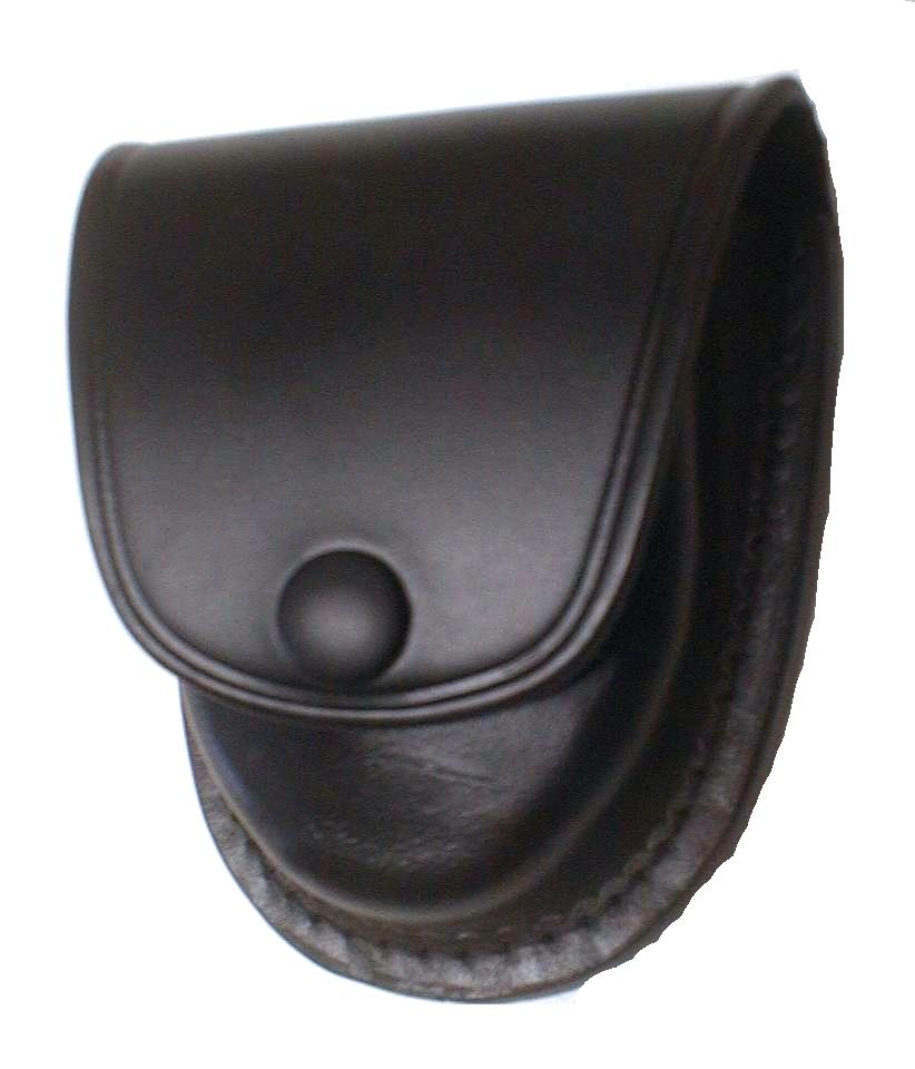 Handcuff holster in formed leather